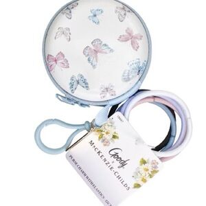 MacKenzie-Childs Butterfly Print Case with Pastel Hair Ties